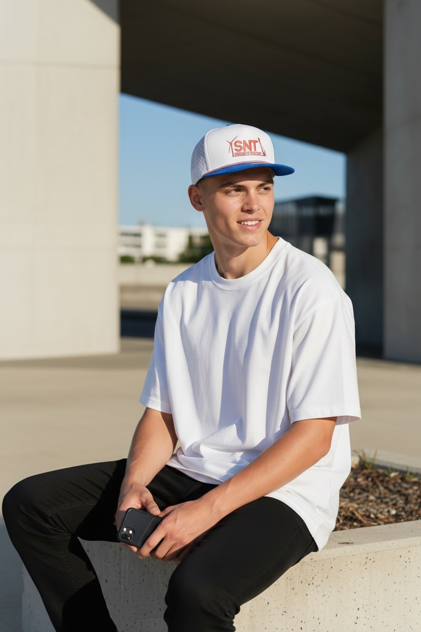 Off White- Blue bill - Blue/orange Rope Embroidered