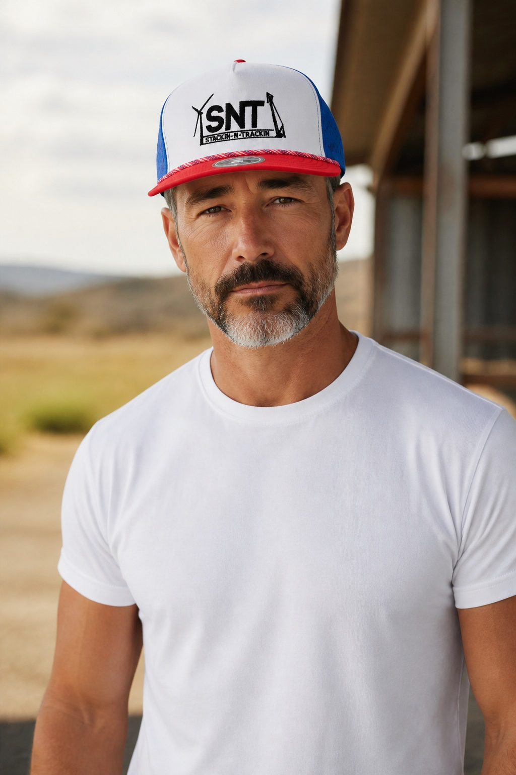 Red-White-Blue Collar Embroidered