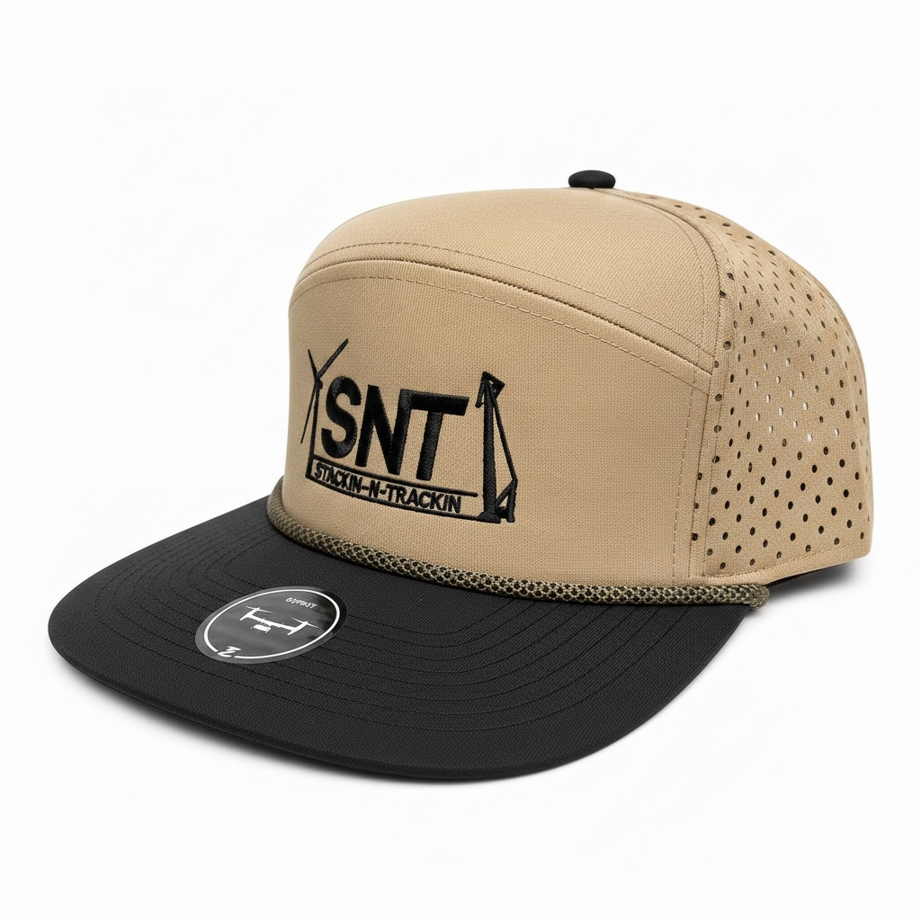 Khaki- Black bill - Khaki Rope Embroidered