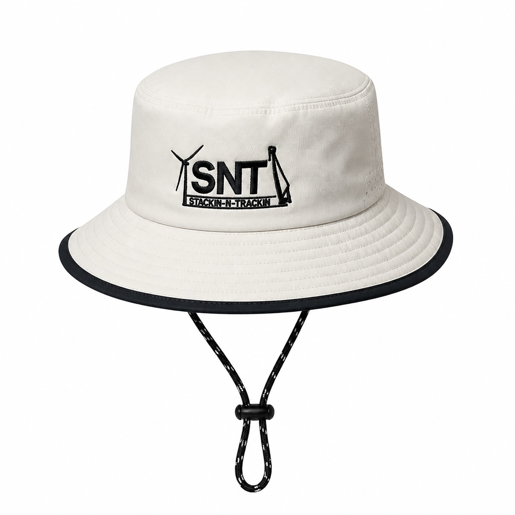 Off White Black Piping Bucket Hat Embroidered