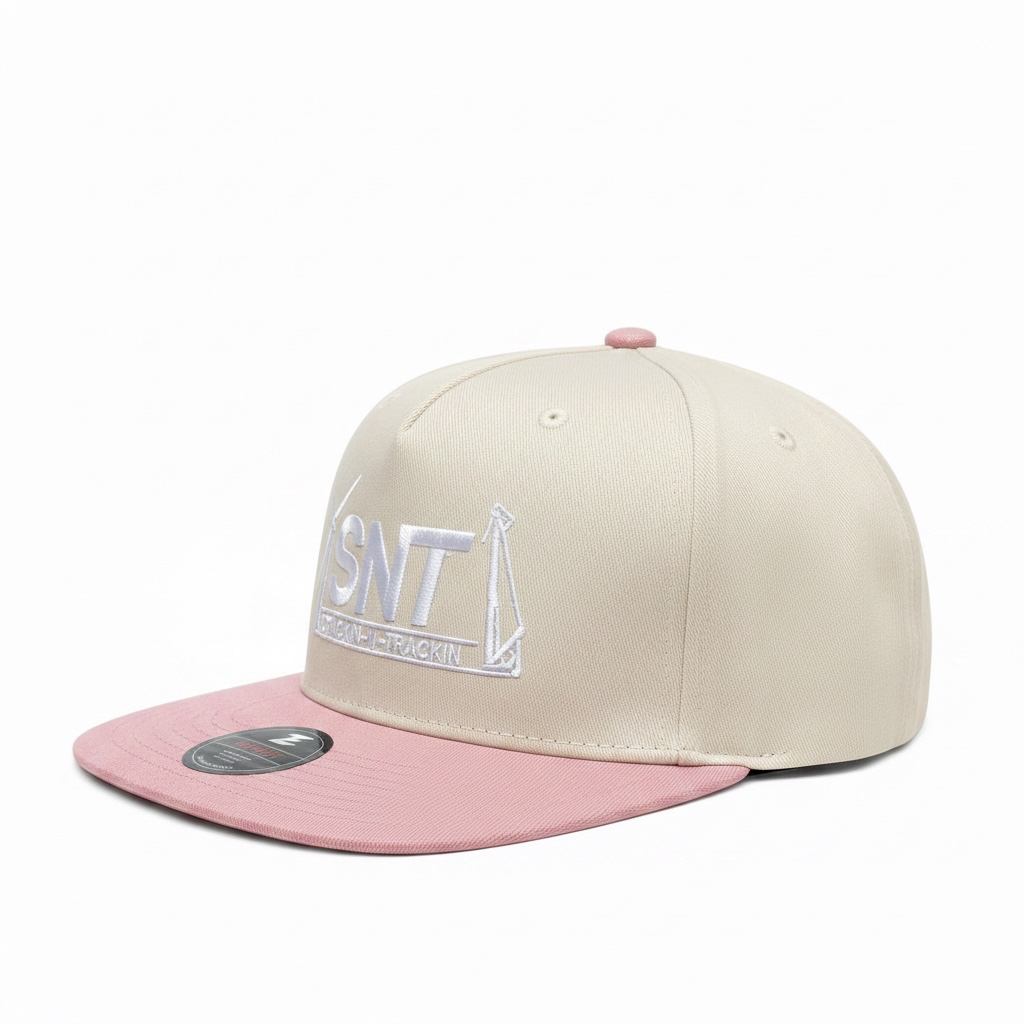 Vintage White/Pink Embroidered
