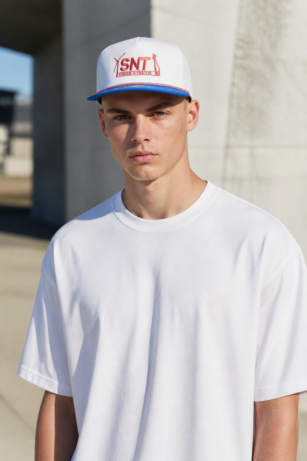 Off White- Blue bill - Blue/orange Rope Embroidered