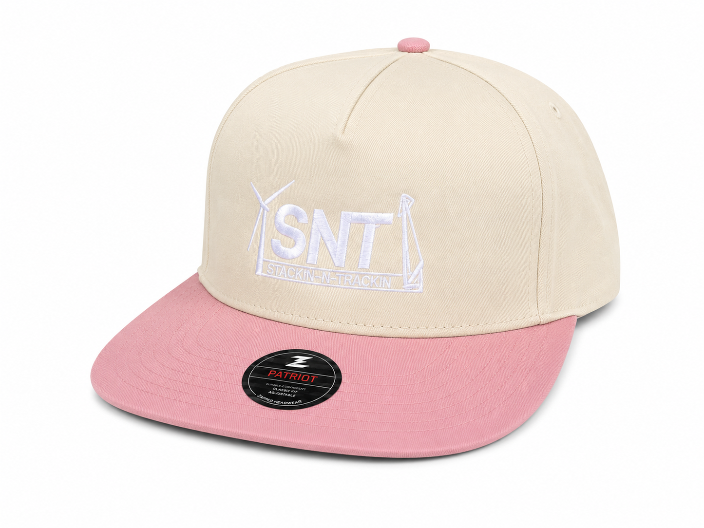 Vintage White/Pink Embroidered