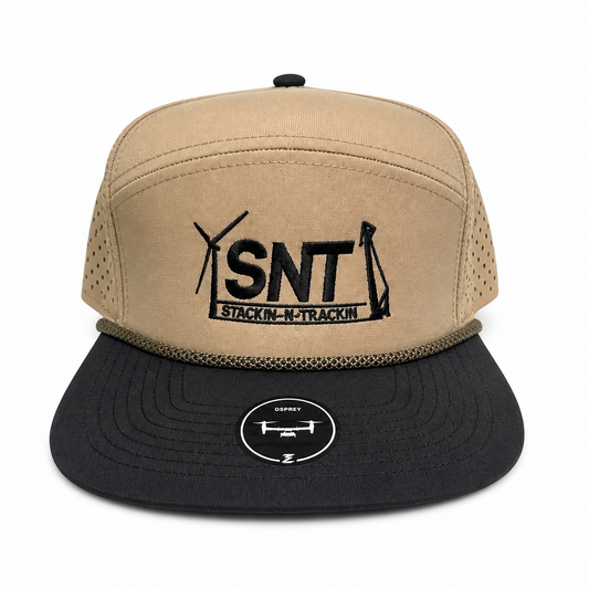 Khaki- Black bill - Khaki Rope Embroidered