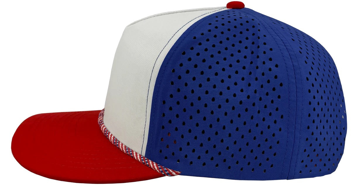 Red-White-Blue Collar Embroidered